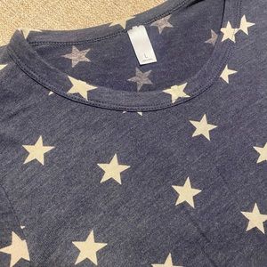 Navy and white star shirt